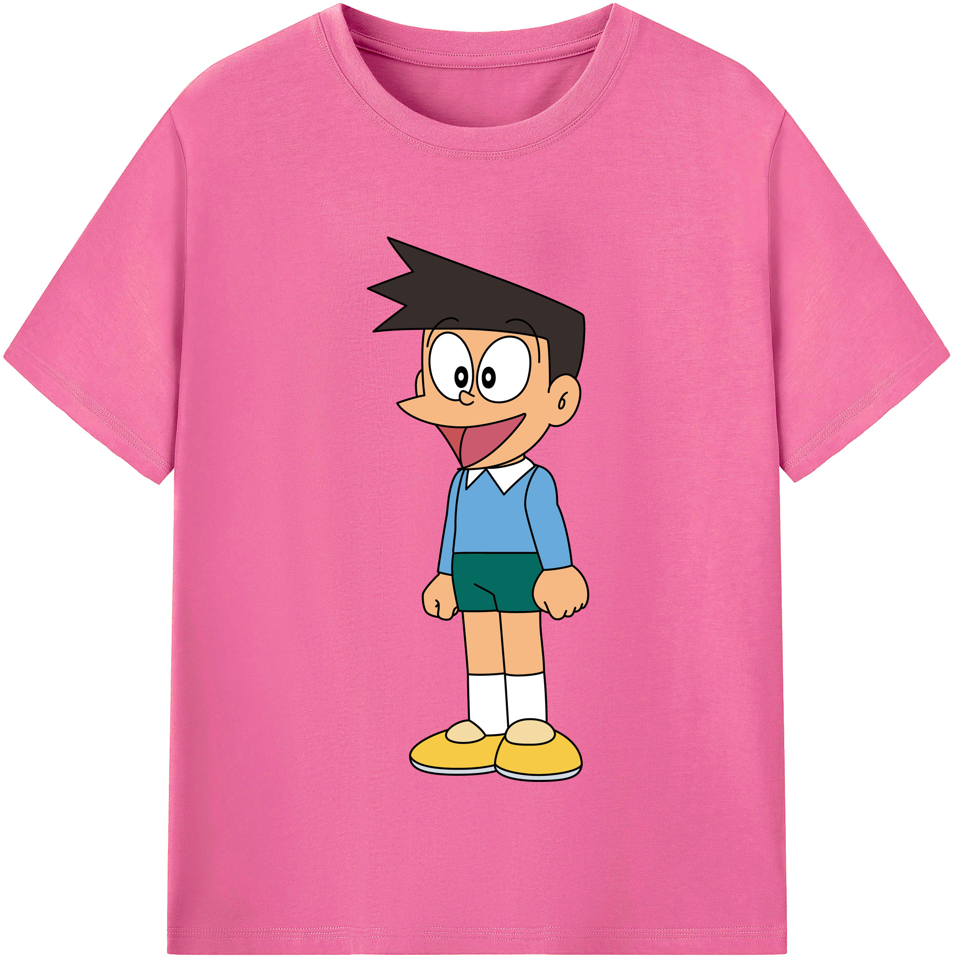 （画像用） ドラえもん 骨川 スネ夫 Doraemon Honekawa Suneo レディースカジュアルプリントTシャツ（綿100％）